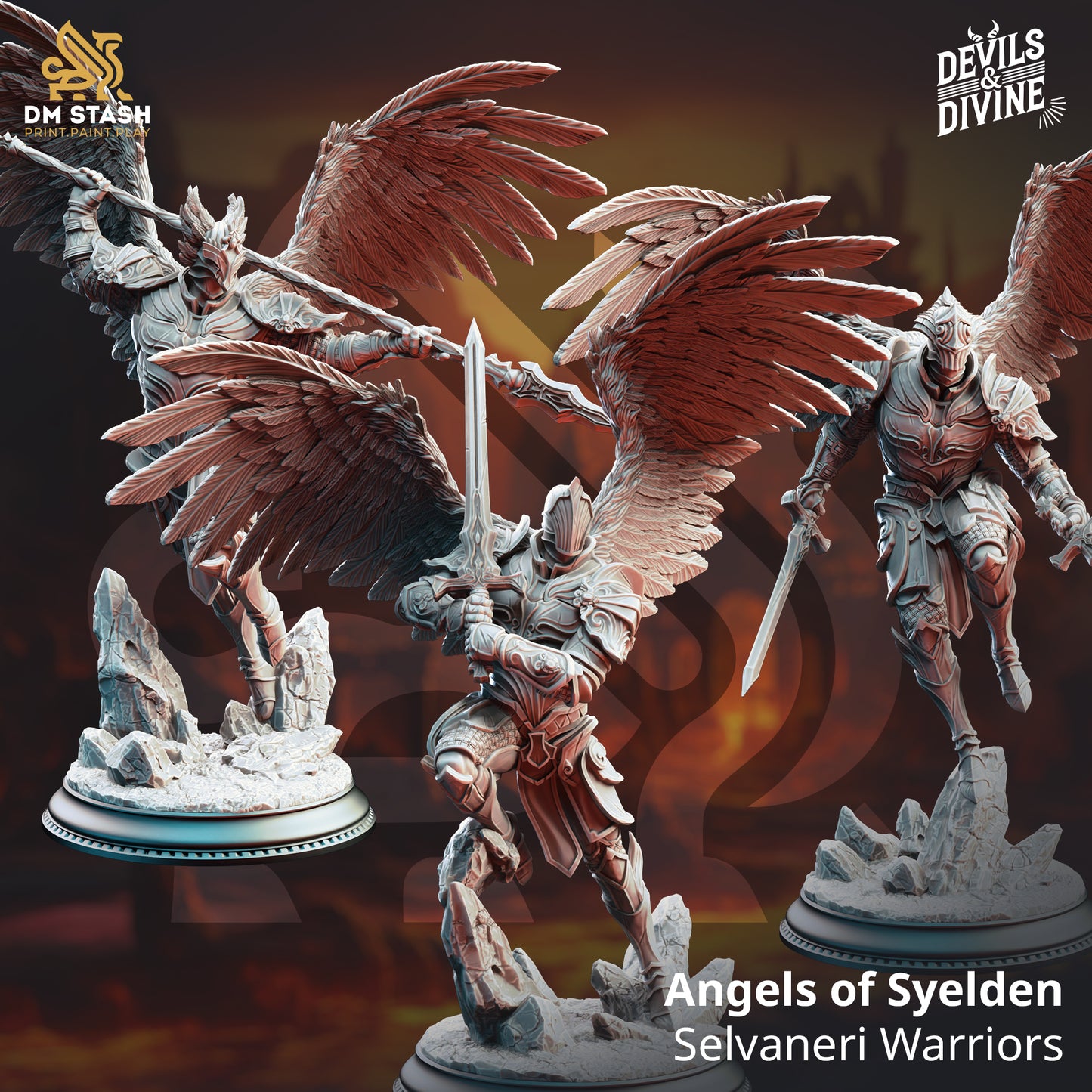 DM Stash - Angels of Syelden, Selvaneri Warriors - Devils and Divine 2025 January