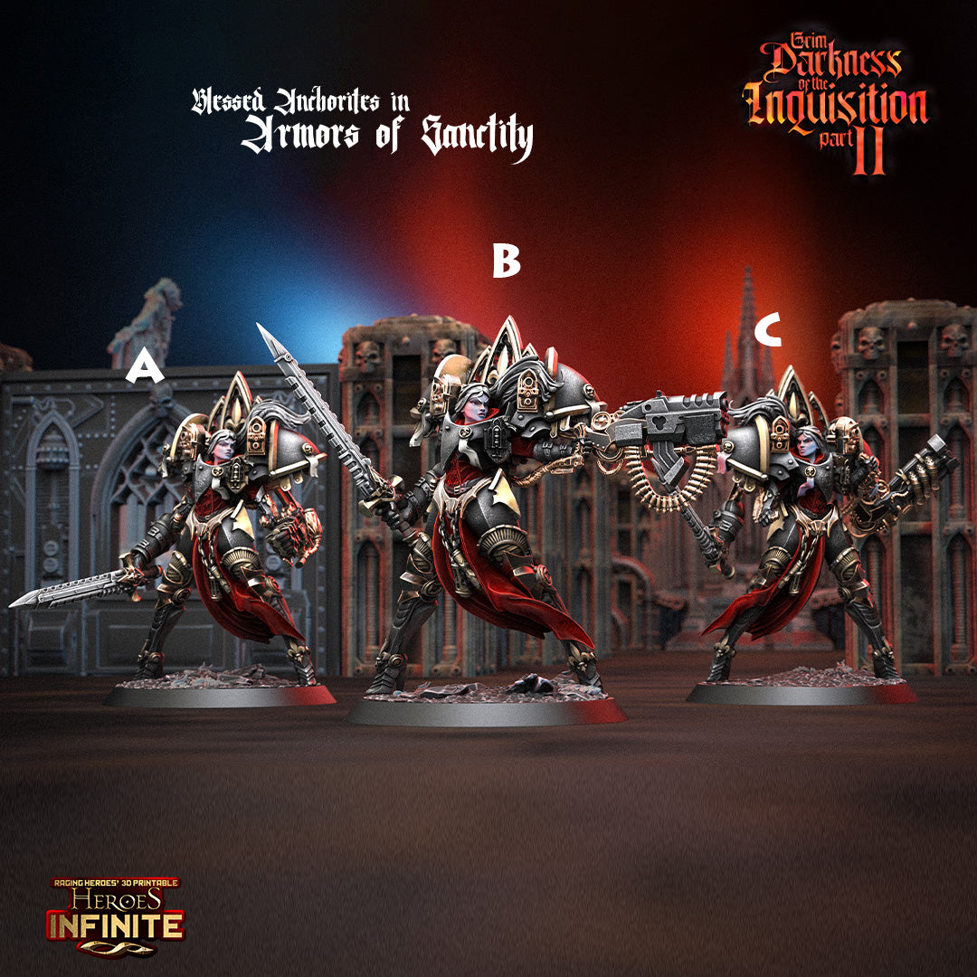 Heroes Infinite Raging Heores - Blessed Anchorites in Armors of Sanctity, Adeptas Sororitas - Grim Darkness of the Inquisition 2 ·40
