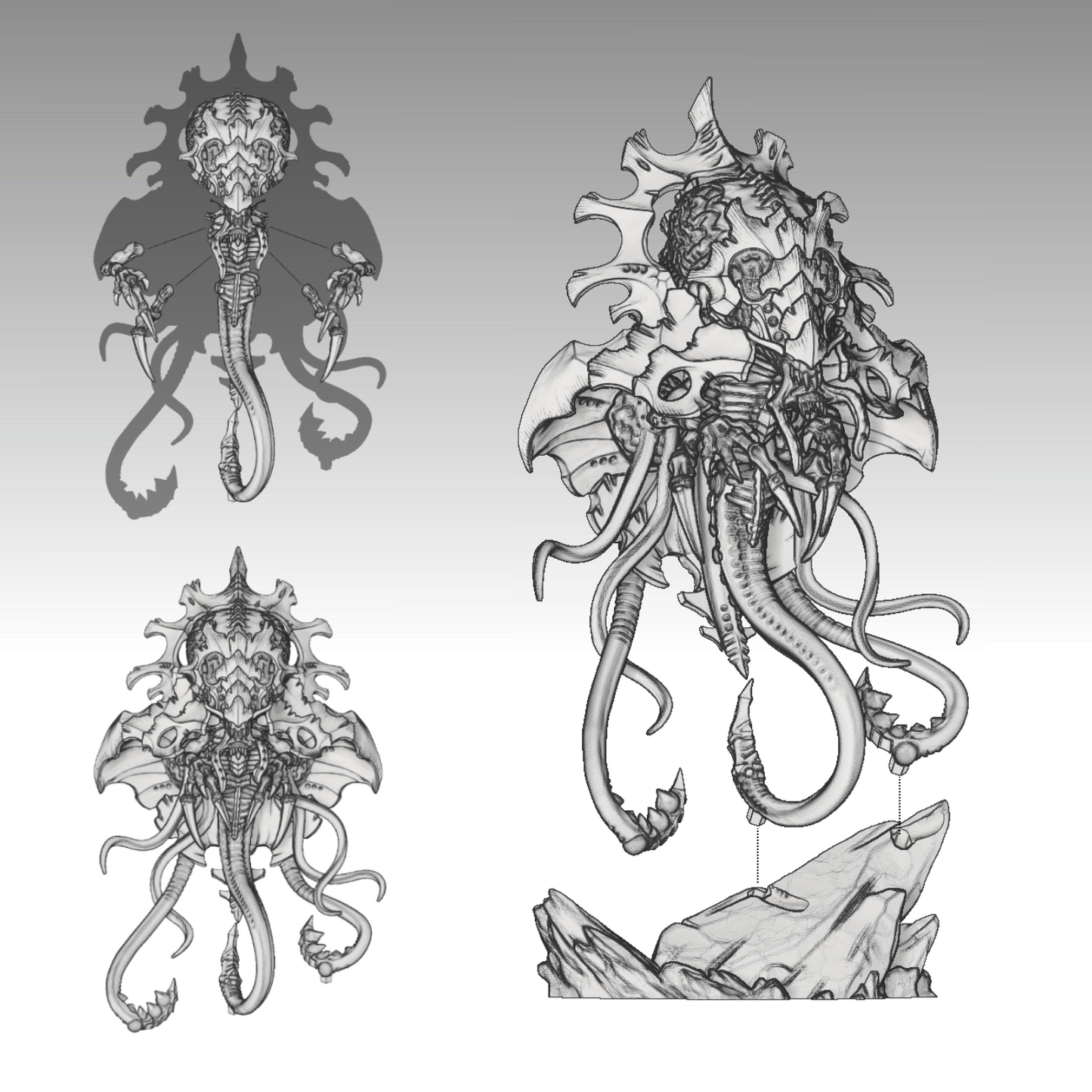 Games Workshop - Neurotyrant & Neuroloids, Tyranids- Warhammer 40K
