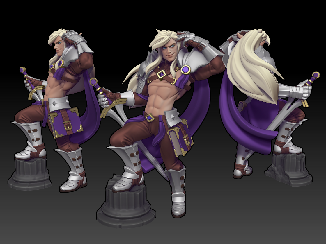 Twin Goddess Miniatures - Alistair Glimmergaunt Elf Paladin - Reforged 2024 July