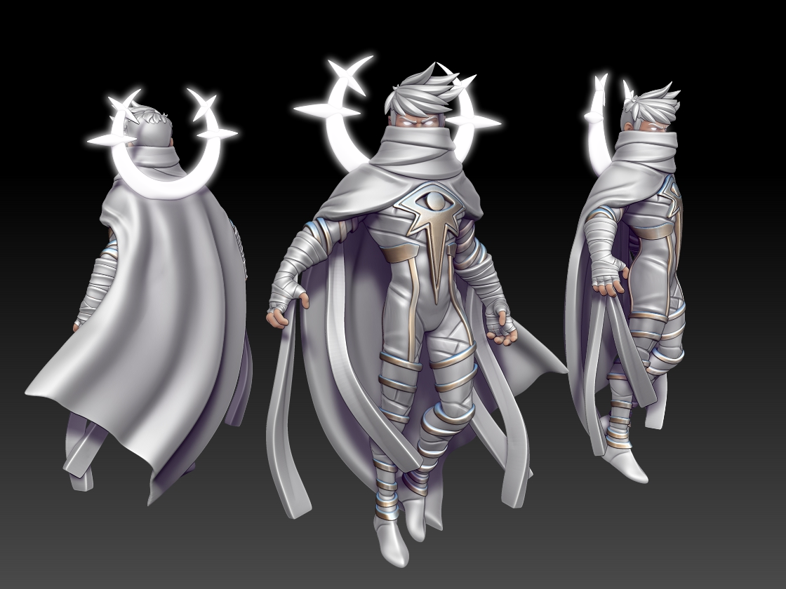 Twin Goddess Miniatures - Astrall, the Moonlit Knight - Superhero 2024 June
