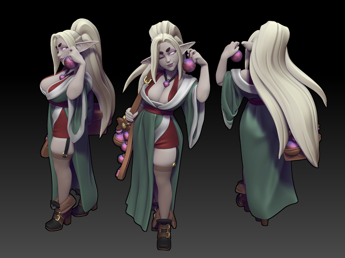 Twin Goddess Miniatures - Silfie the Lovepotion Merchant - Reforged 2024 July