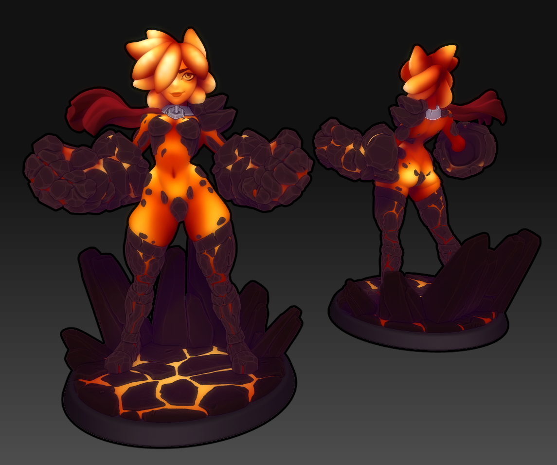 Twin Goddess Miniatures - Tephra Magma Elemental - 2025 April