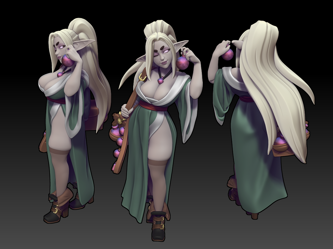 Twin Goddess Miniatures - Silfie the Lovepotion Merchant - Reforged 2024 July