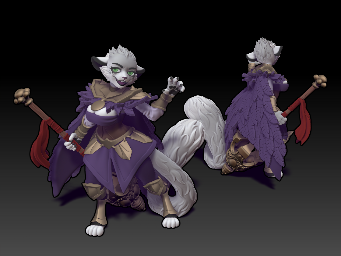 Twin Goddess Miniatures - Tabaxi Cleric - Modern and Ancient Fantasy 2024 September Release 35mm