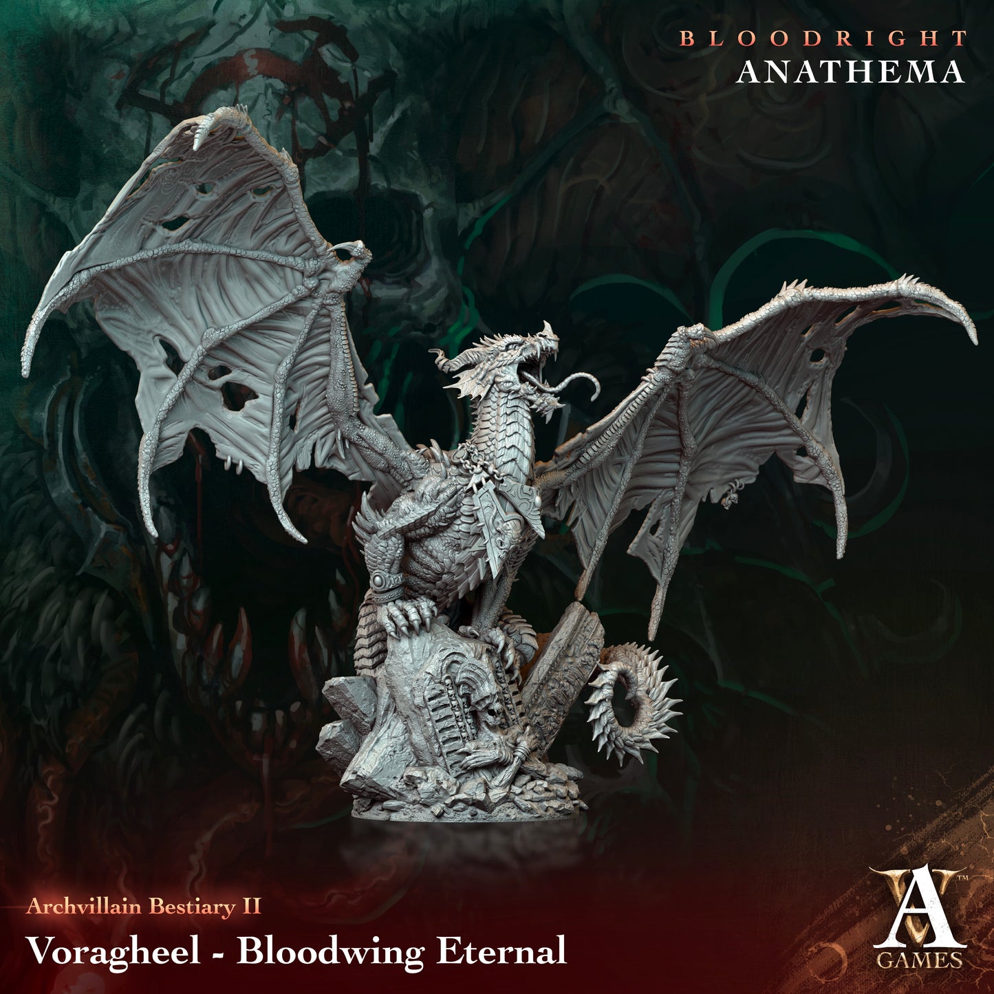 Archvillain Games - Voragheel Bloodwing Eternal Dragon Archvillain Bestiary Vol. 2 Bloodright - Anathema 2023 October