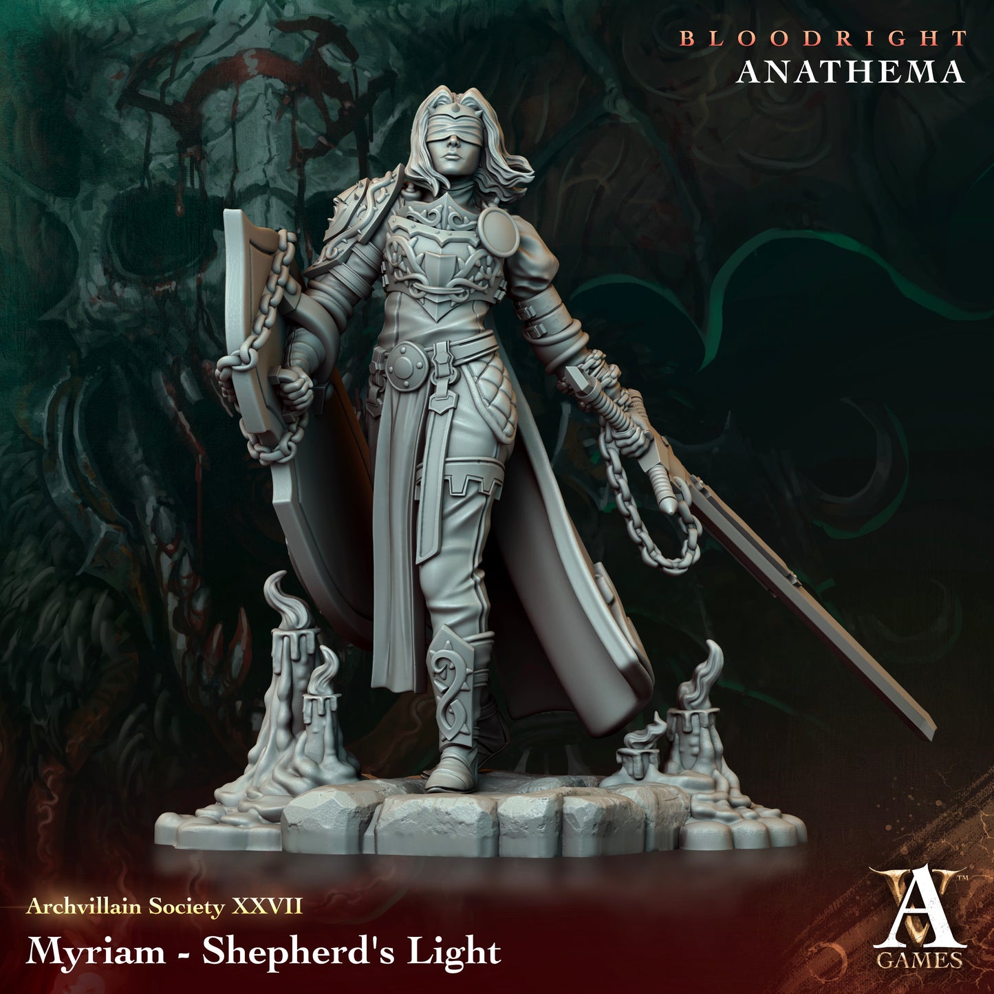 Archvillain Games - Myriam Shepherd Ligth Cleric Archvillain Society Vol. 28 Bloodright - Anathema 2023 October