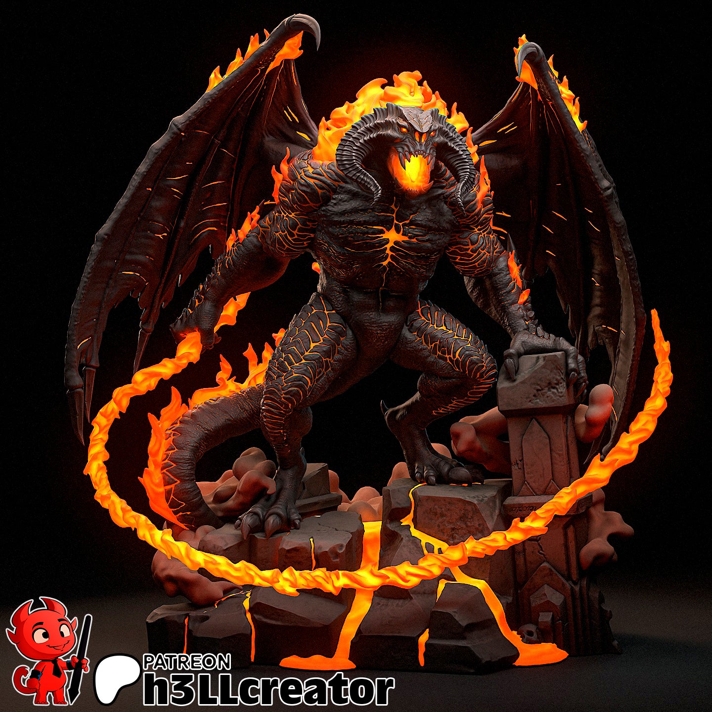 H3LL Creator - Balrog, The Lord of The Rings 20cm