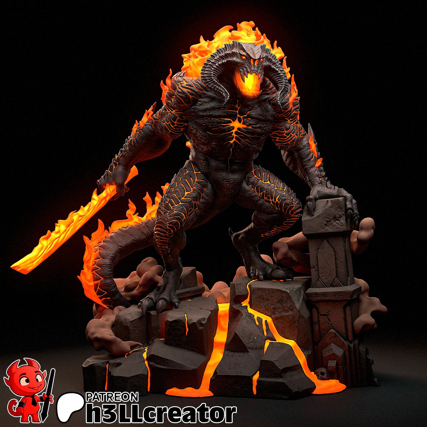 H3LL Creator - Balrog, The Lord of The Rings 20cm
