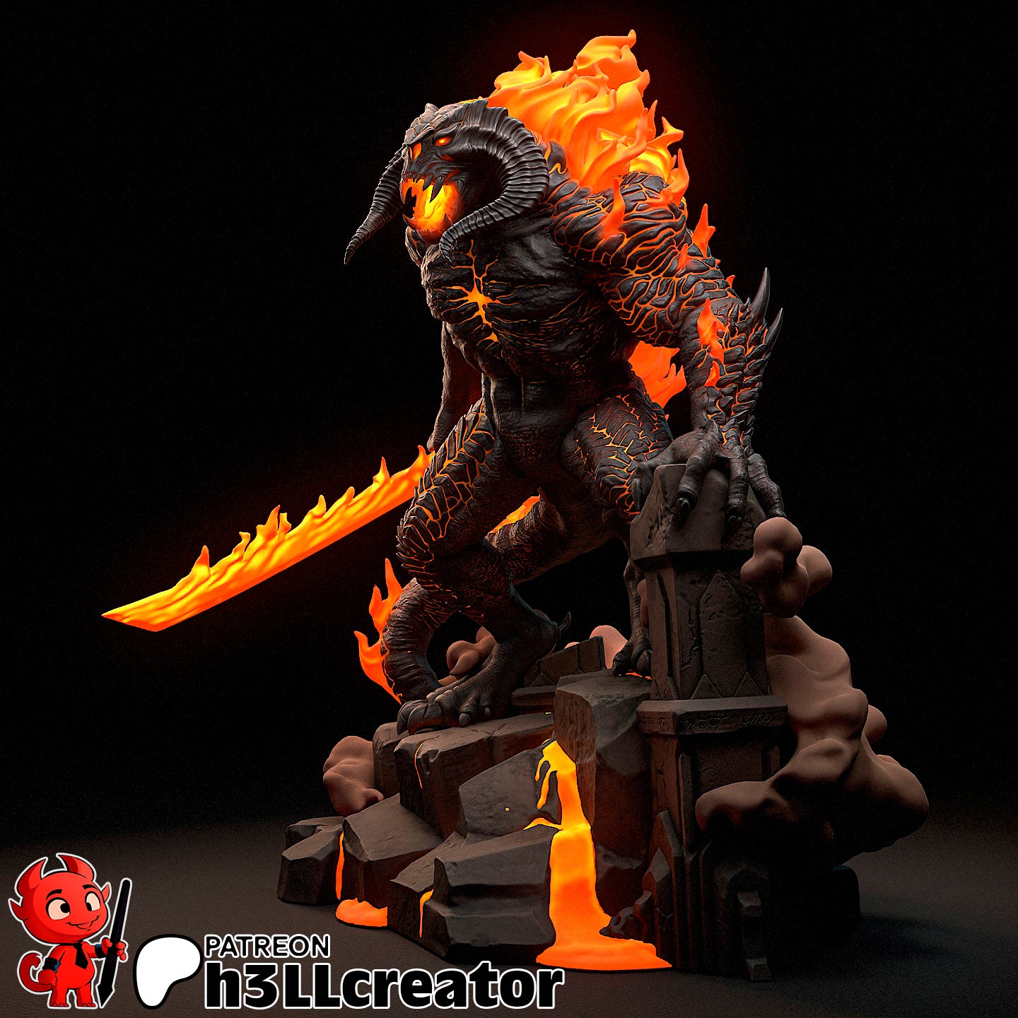 H3LL Creator - Balrog, The Lord of The Rings 20cm