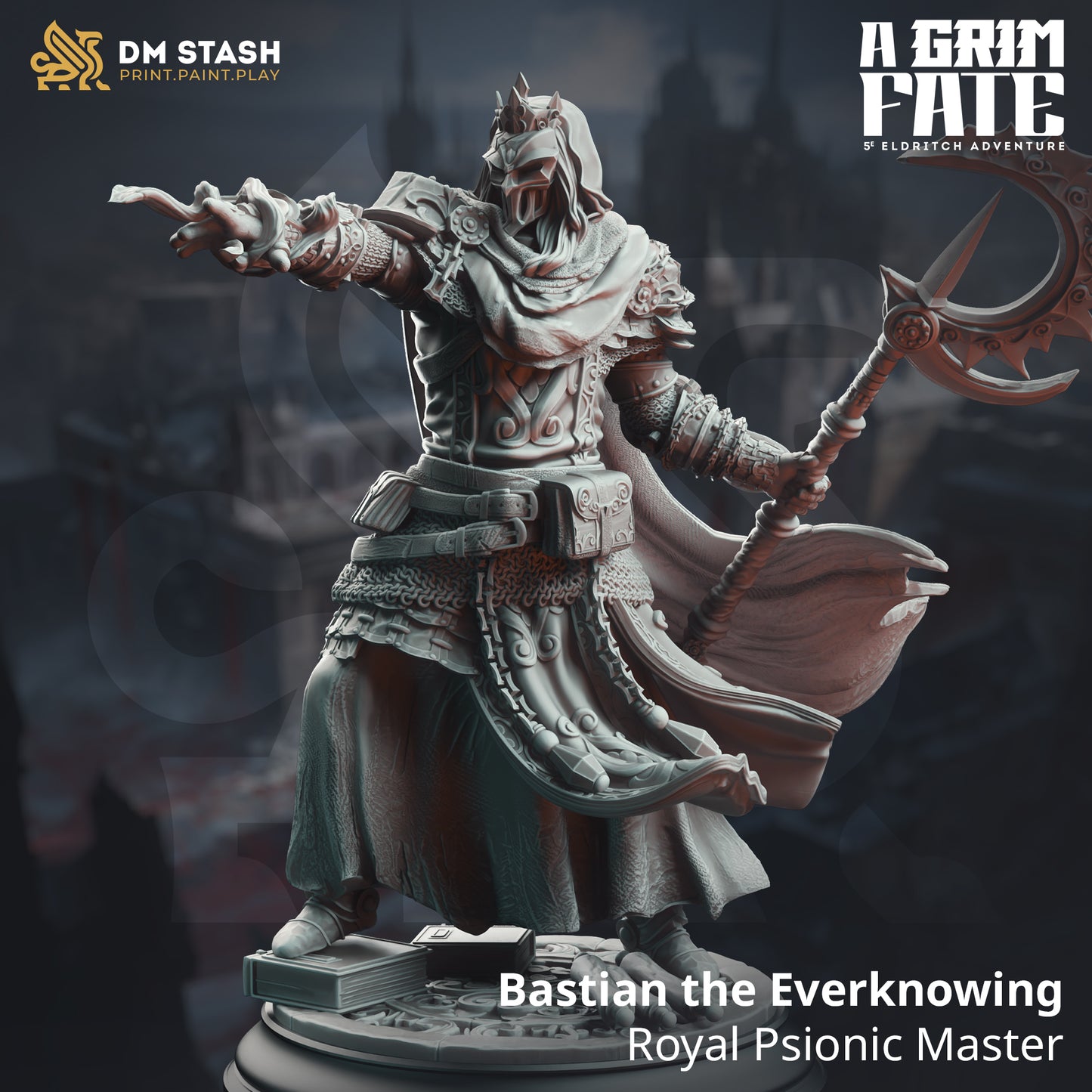 DM Stash - Bastian the Everknowing, Royal Psionic Master - A Grim Fate 2024 June