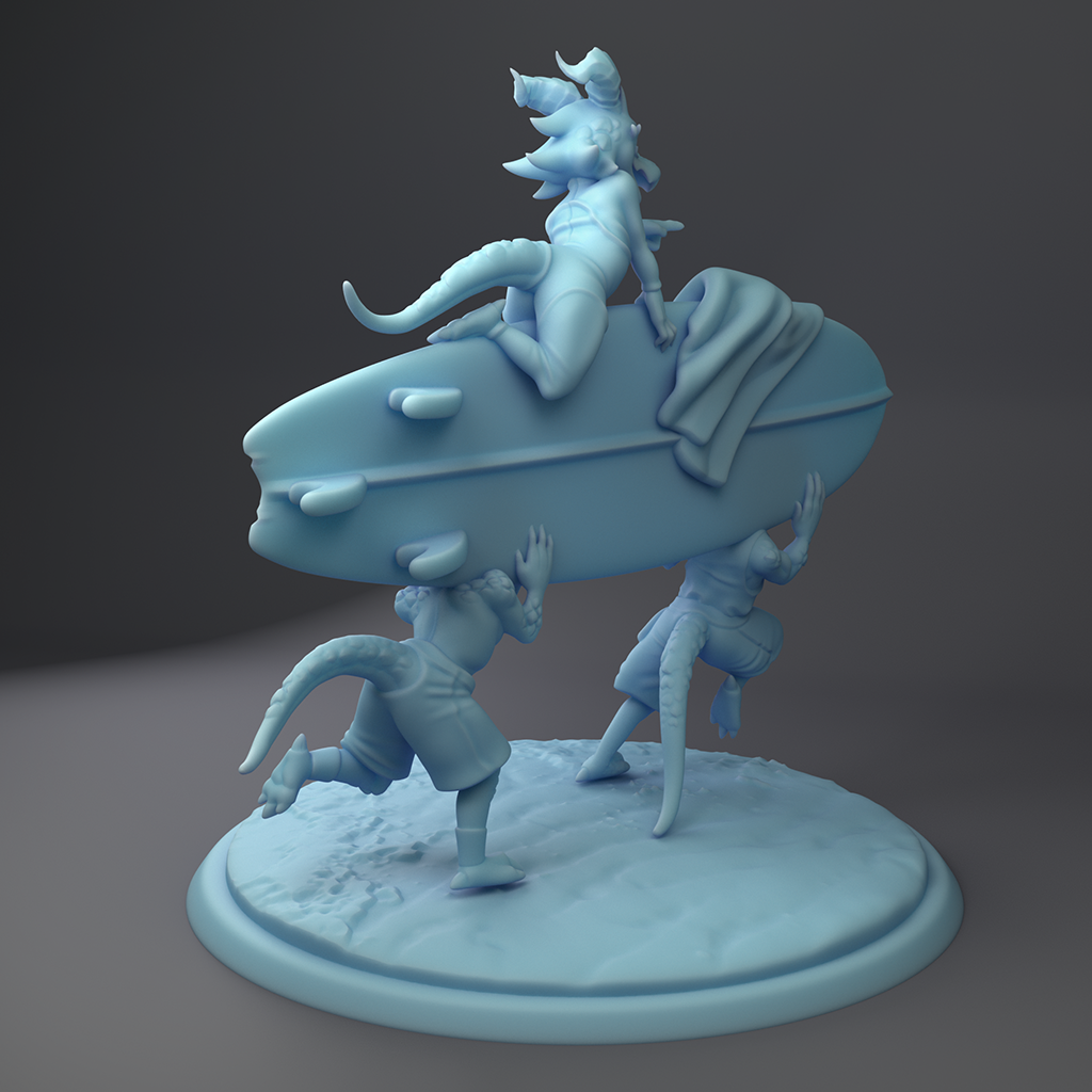 Twin Goddess Miniatures - Kobold Surfers - Summer Sale 2022 July