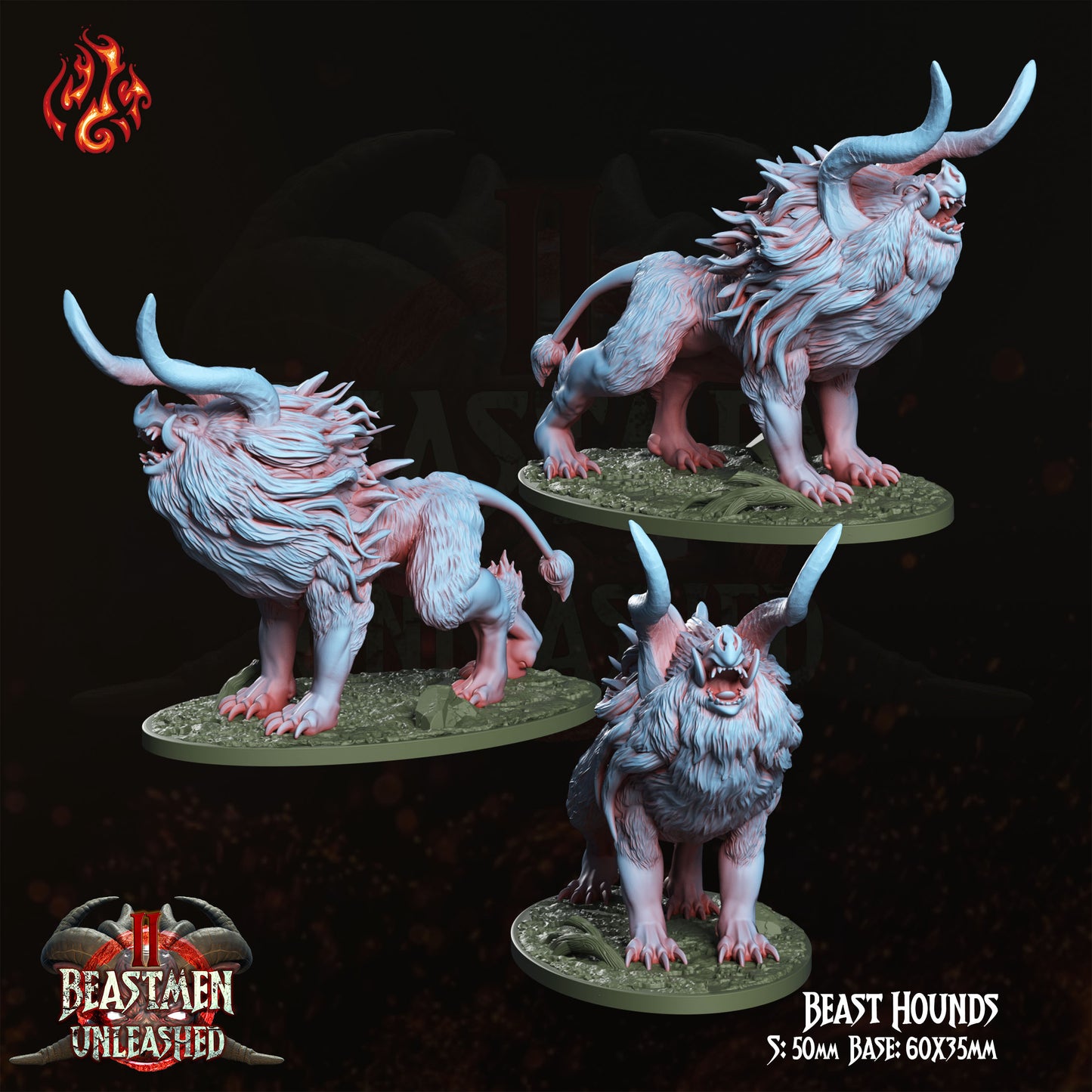 Crippled God Foundry - Beast Hound 1 (Large) - Beastman Unleashed Vol 2 2024 February