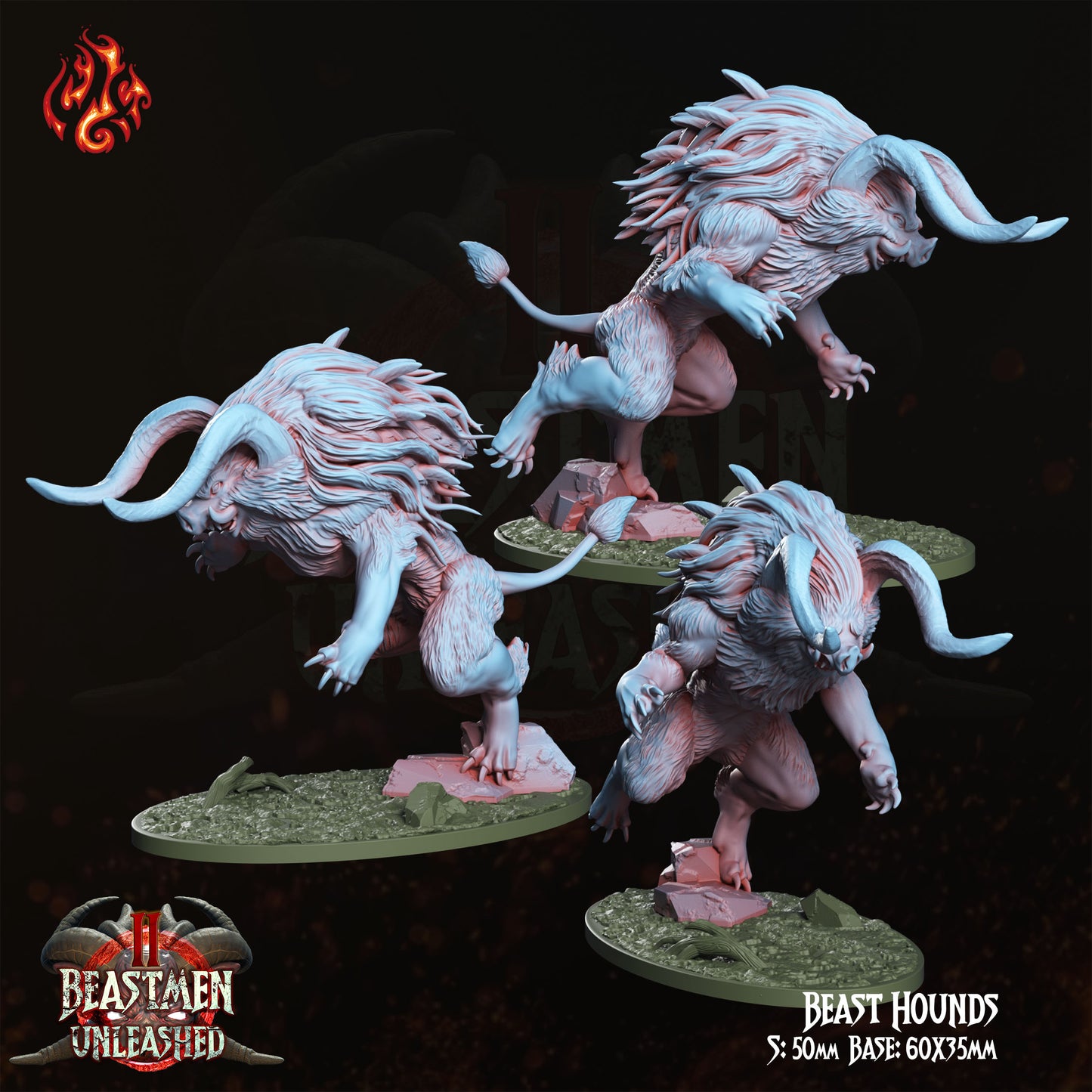 Crippled God Foundry - Beast Hound 2 (Large) - Beastman Unleashed Vol 2 2024 February