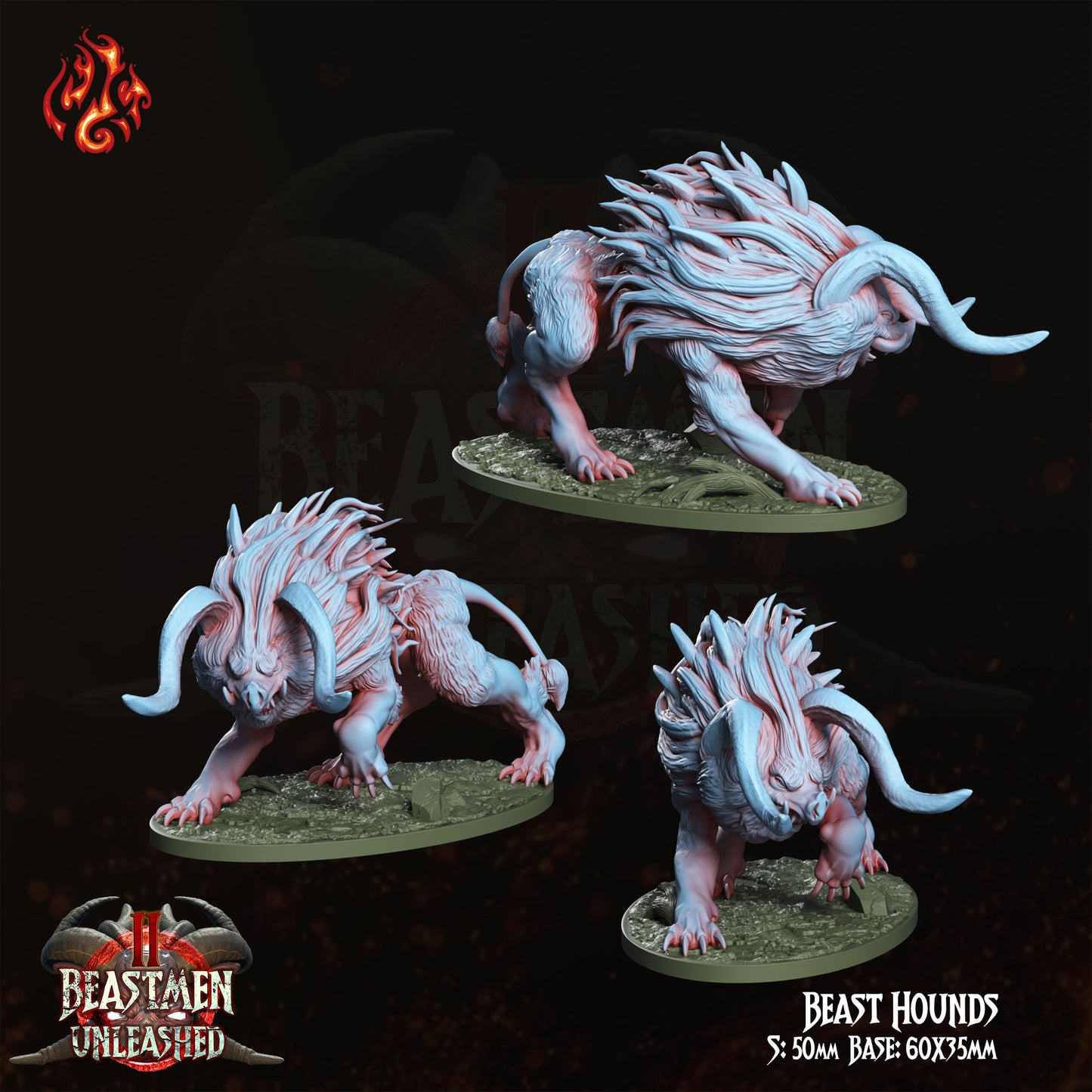 Crippled God Foundry - Beast Hound 4 (Large) - Beastman Unleashed Vol 2 2024 February