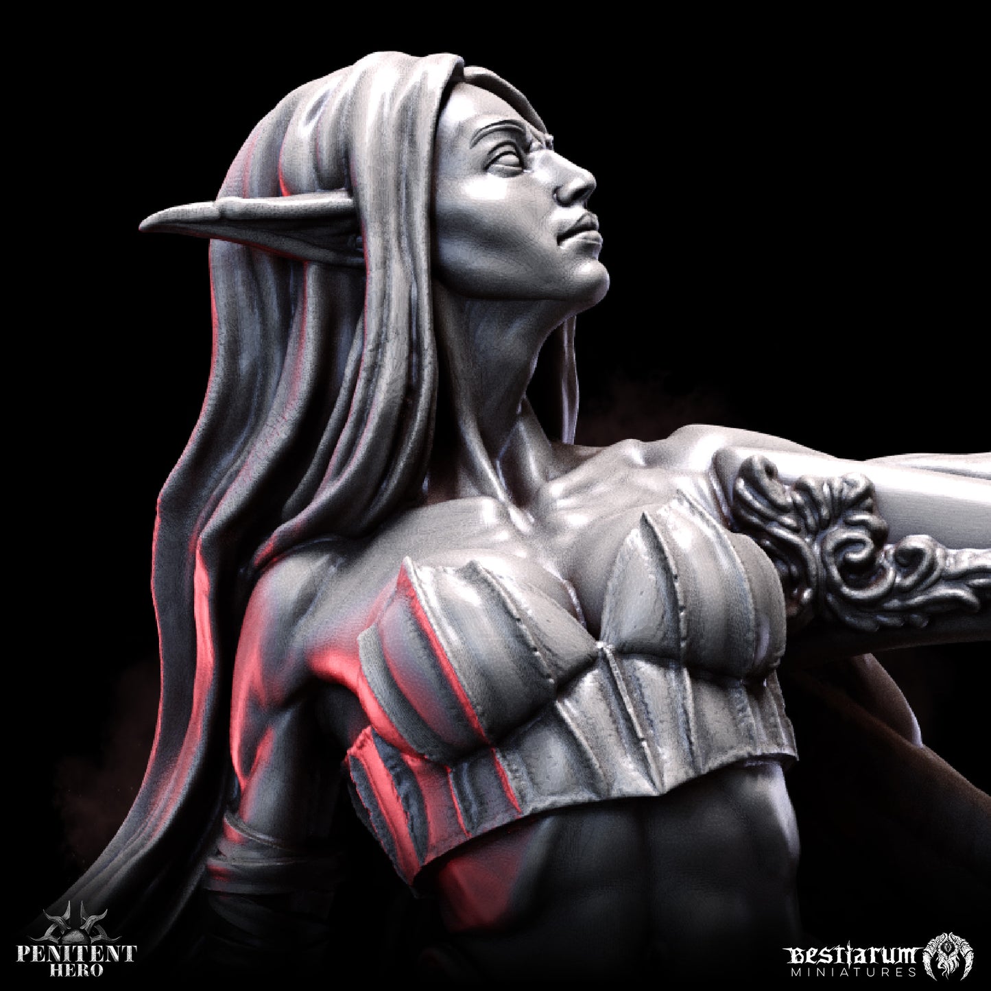 Bestiarum miniatures - Bloodborn Dragoon, Penitent Heroe - Misbegotten Dhampir 2024 December