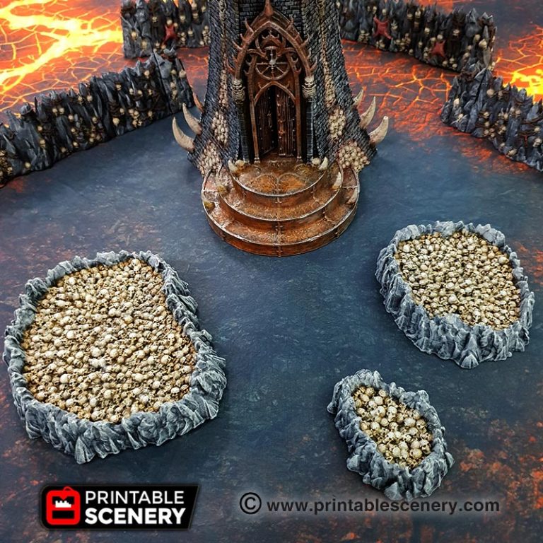 Printable Scenery - Burbling Pits - Demons Terrain