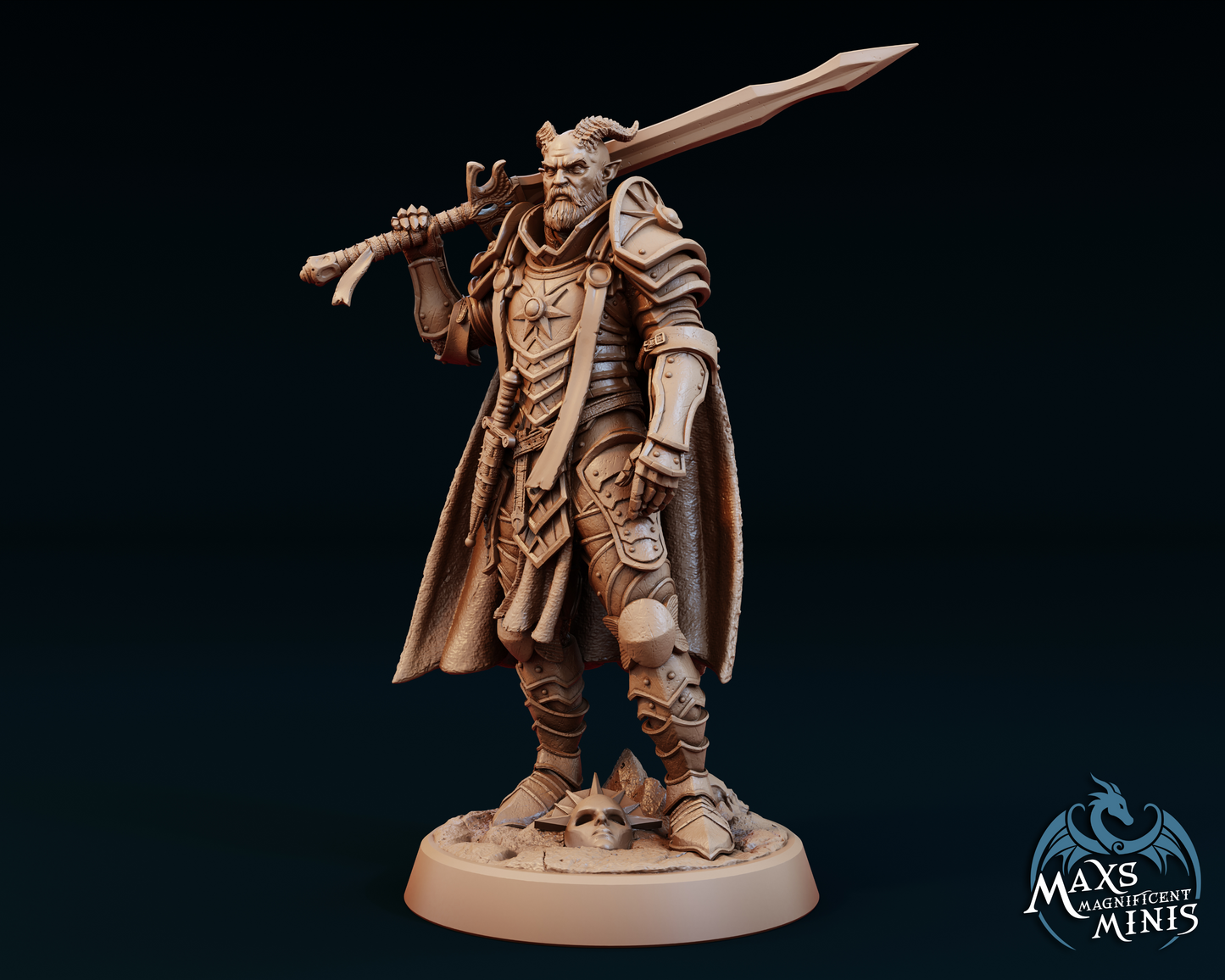 Max Magnificent Minis - Casthos The Golden, Tiefling Paladin - Welcome Pack