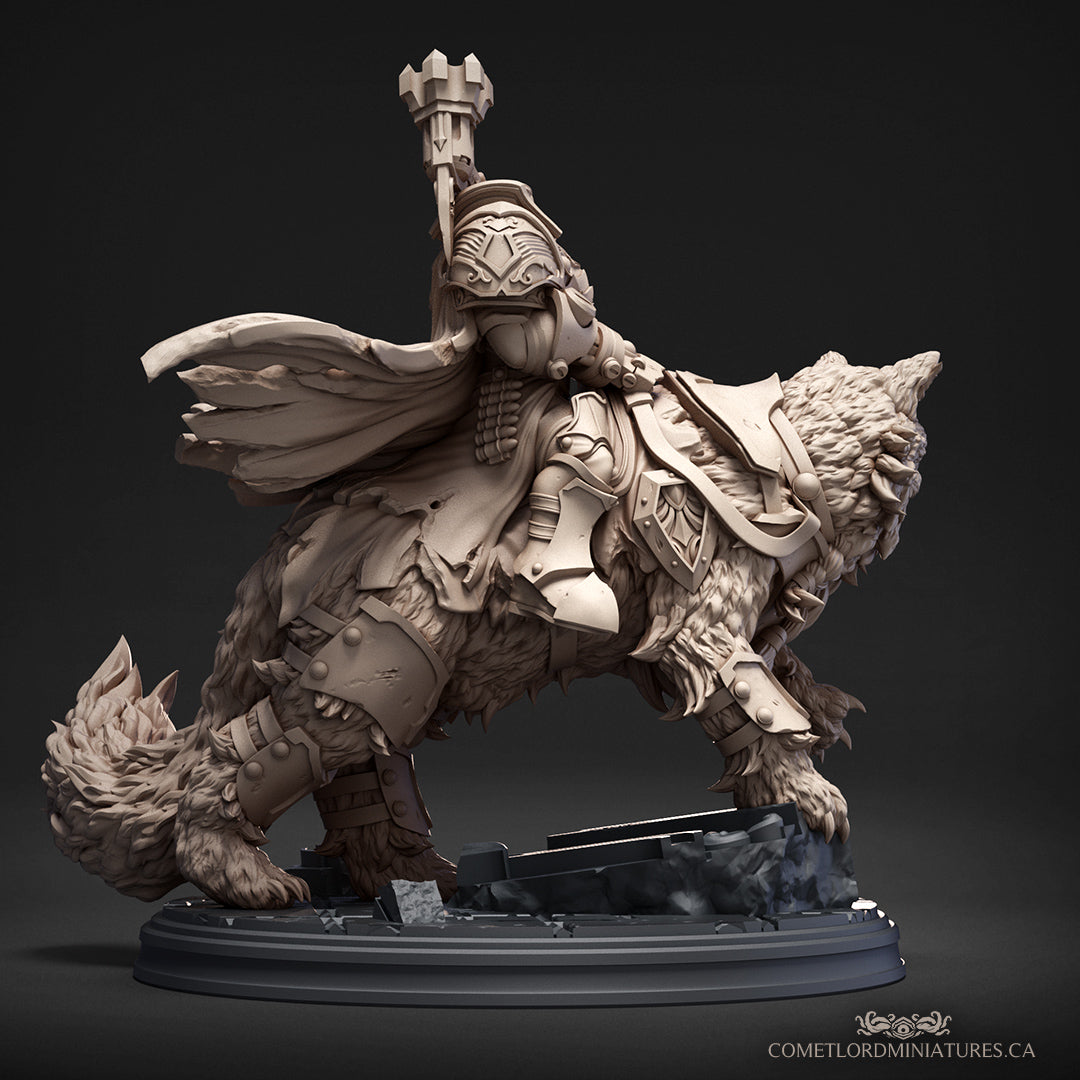 Comet Lord - Adakaius Human Half Giant Paladin On Evelyn The Dire Cat 2024-11 35mm