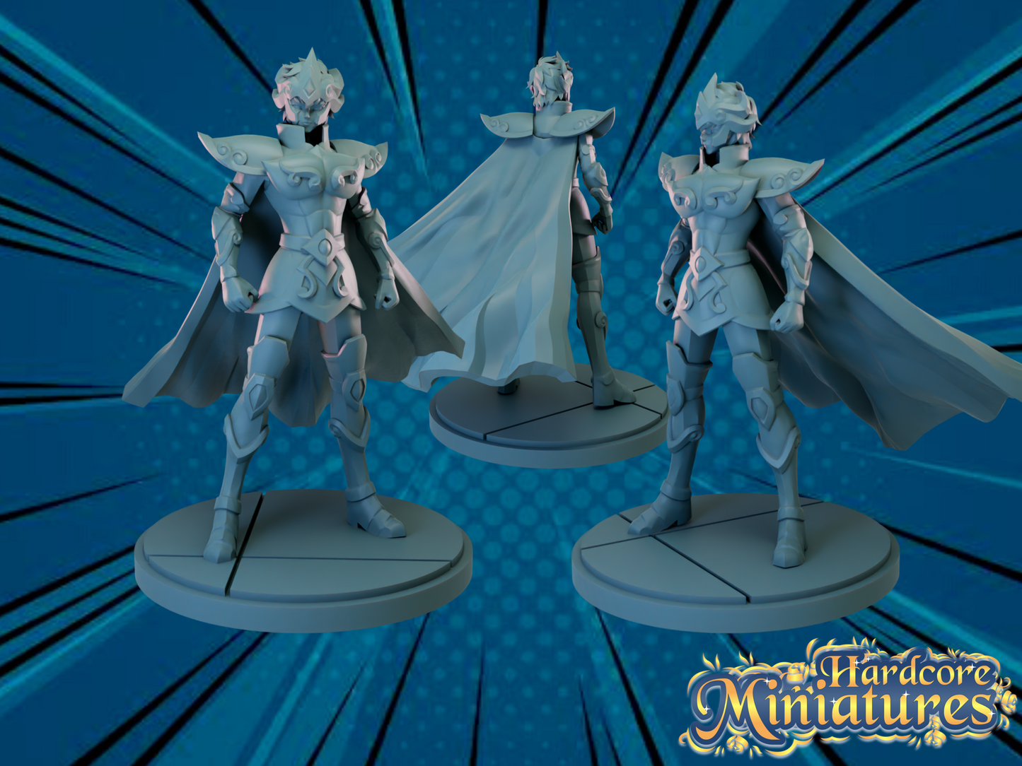 Hardcore Miniatures - Aioria de Leo, Caballeros Dorados, Caballeros del Zodiaco