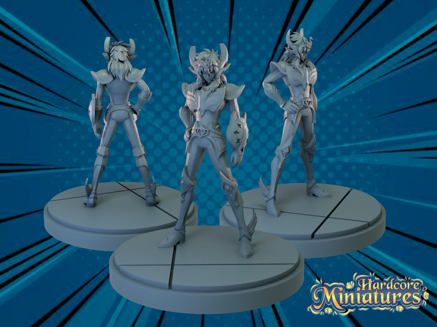 Hardcore Miniatures - Hyoga de Cisne, Caballeros de Bronce, Caballeros del Zodiaco