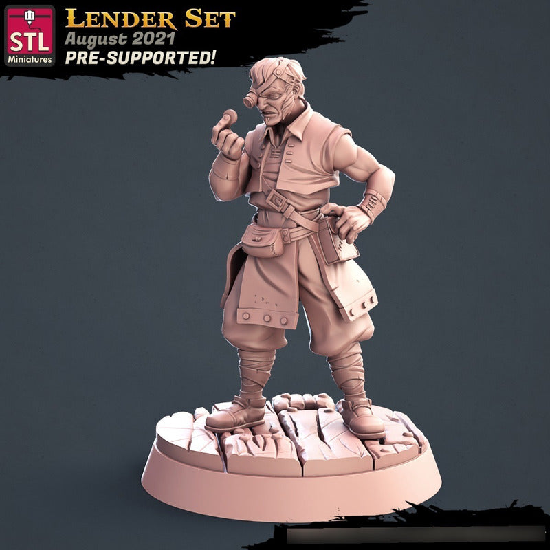 STL Miniatures - Lender Assistant - Assasins and City Guards