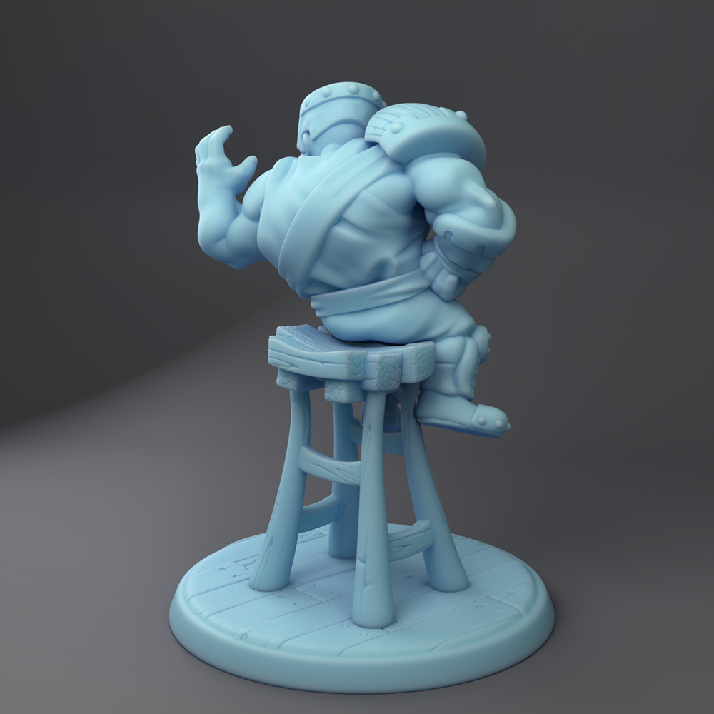 Twin Goddess Miniatures - Dorf the Dwarven arm-wrestler - Tavern Set 2022 February