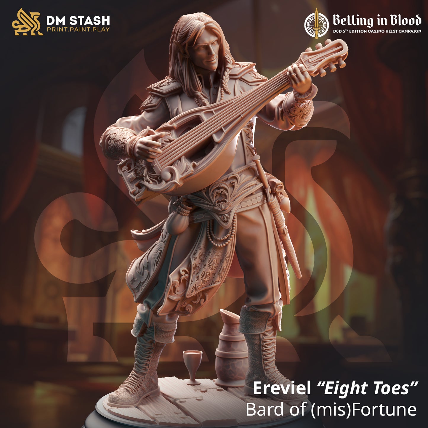 DM Stash - Ereviel Elf Bard of (mis) Fortune - Betting in Blood 2024-11 35mm