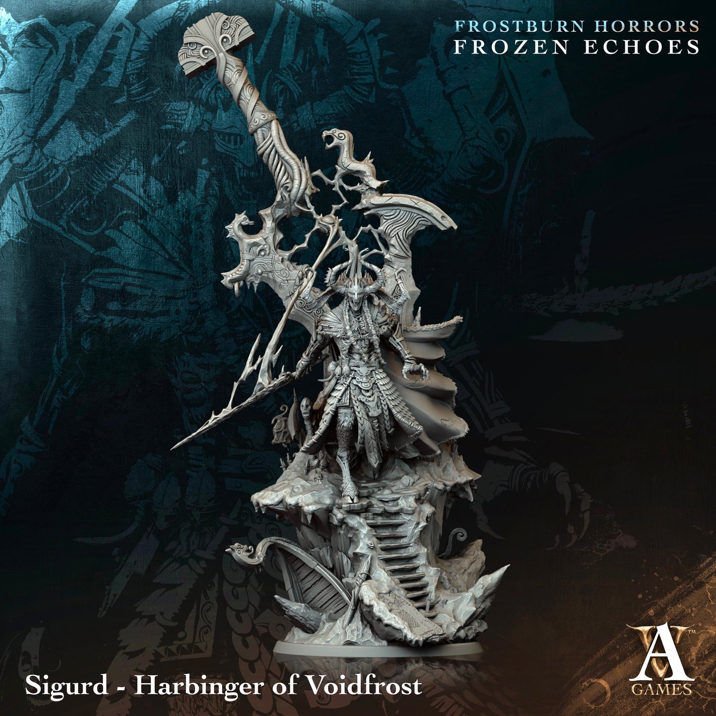 Archvillain Games - Sigurd, Harbinger of Voidfrost (Gargantuan) - Frostburn Horrors Frozen Echoes 2024 Dcember