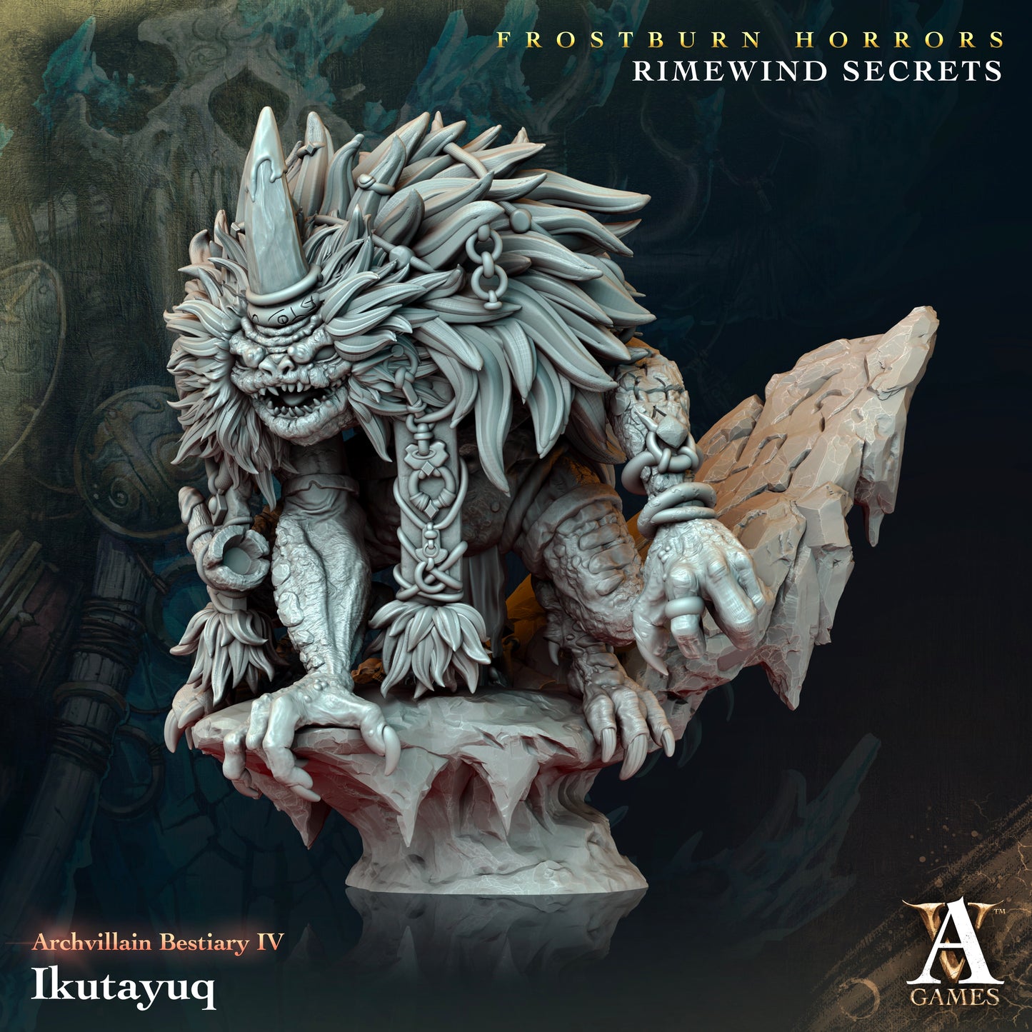 Archvillain Games - Ikutayuq Archvillain Bestiary Vol. 4 Frostburn Horrors - Rimewind Secrets 2023 December