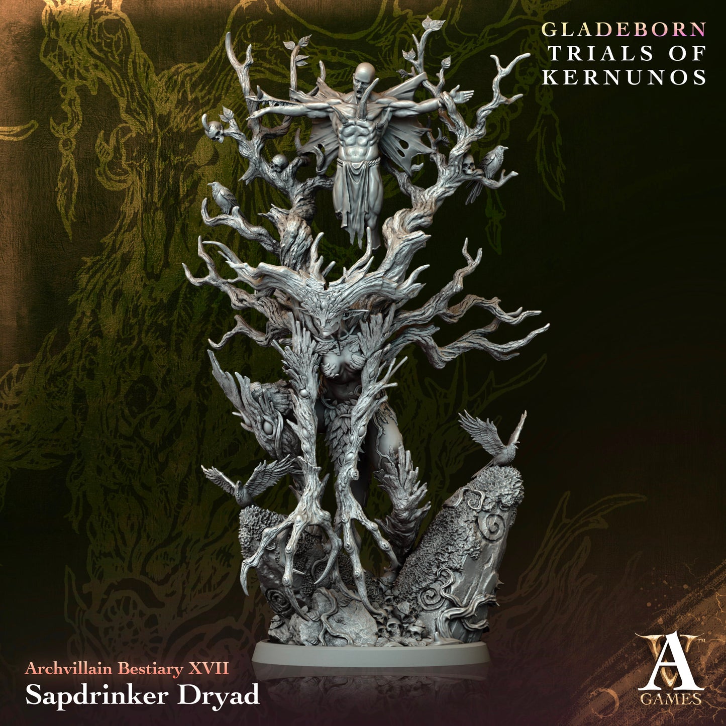 Archvillain Games - Sapdrinker Dryad - Archvillain Bestiary Vol. XVII 2025 January