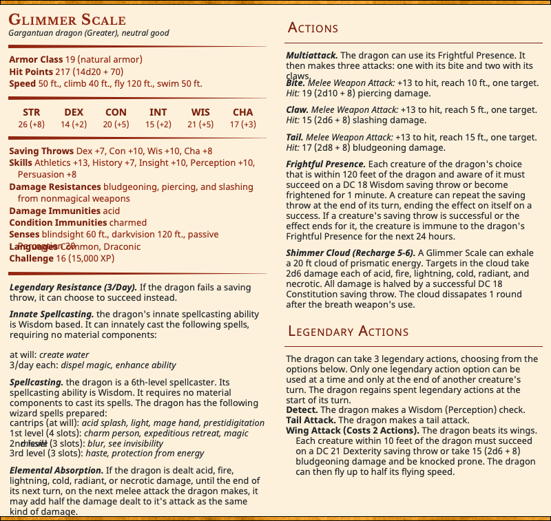 Dragons Trappers Lodge - Dragon Glimmer Scale (Gargantuan) - 2021 May