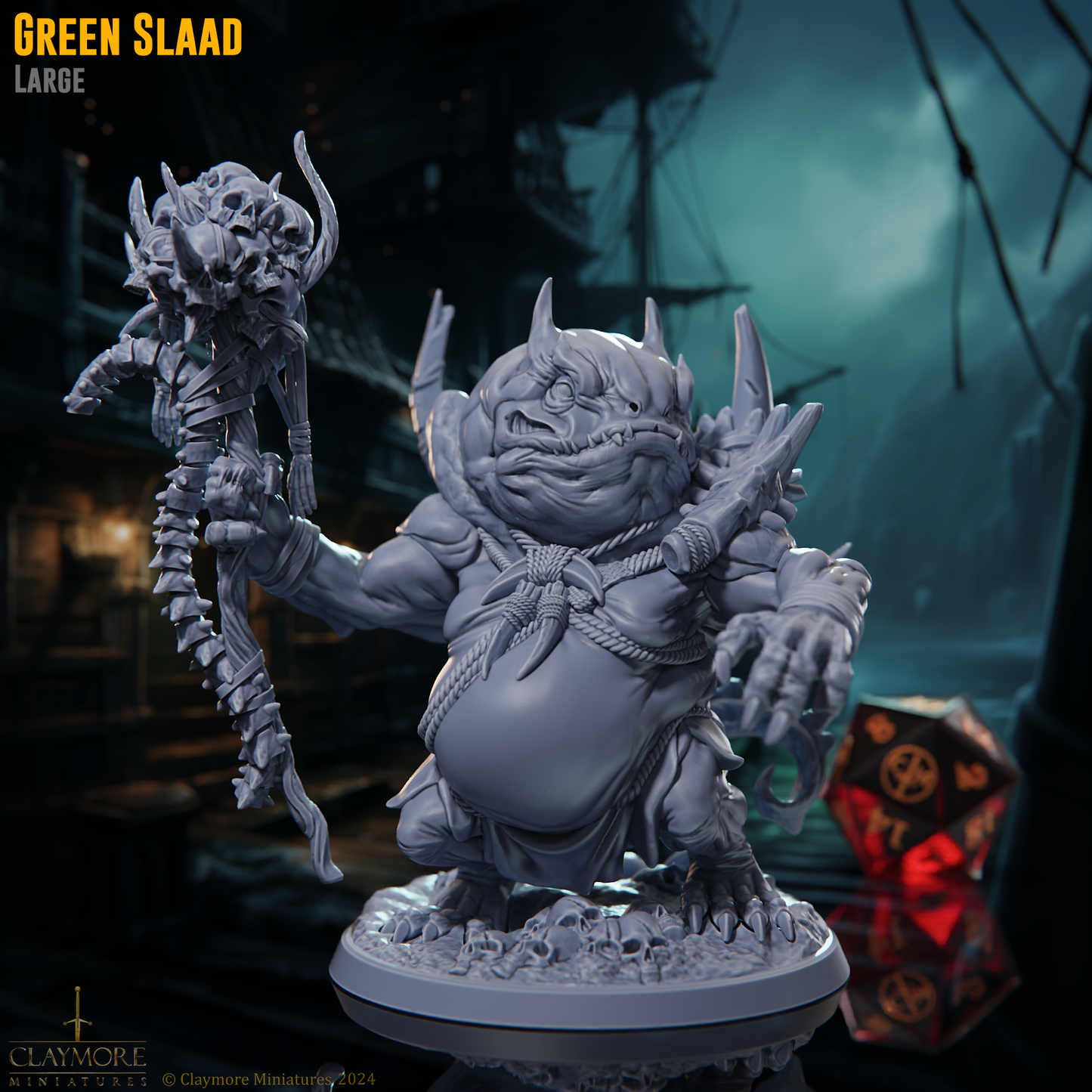 Claymore Miniatures - Green Slaad - Voyage of the Damned 2025 March