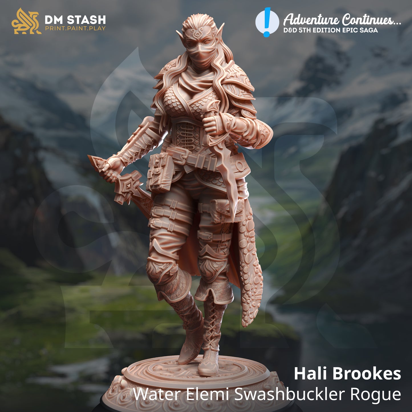 DM Stash - Hali Brookes, Water Elemi Swashbuckler Rogue - Adventures Continues 2024 May