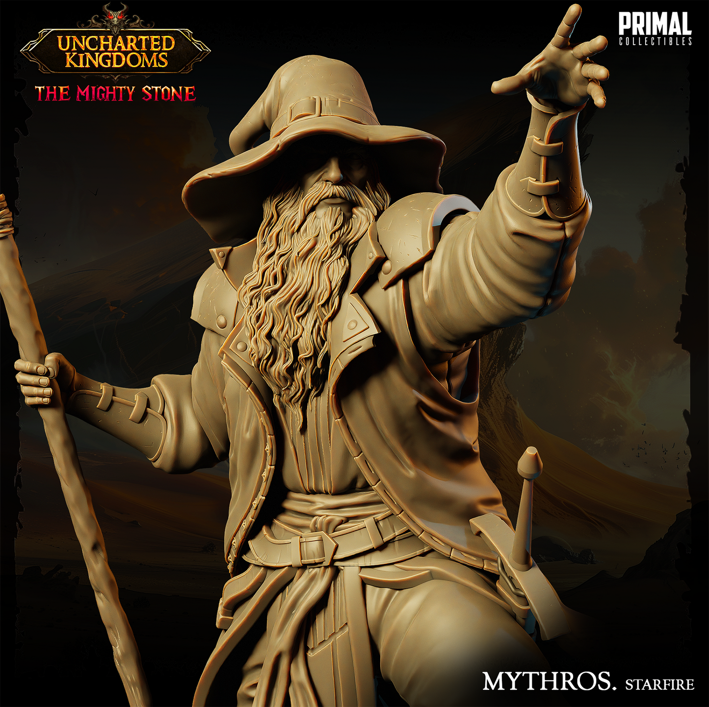 Primal Collectibles - Wizard Mythros, Human Wizard - UK The Migthy Stone 2024 September