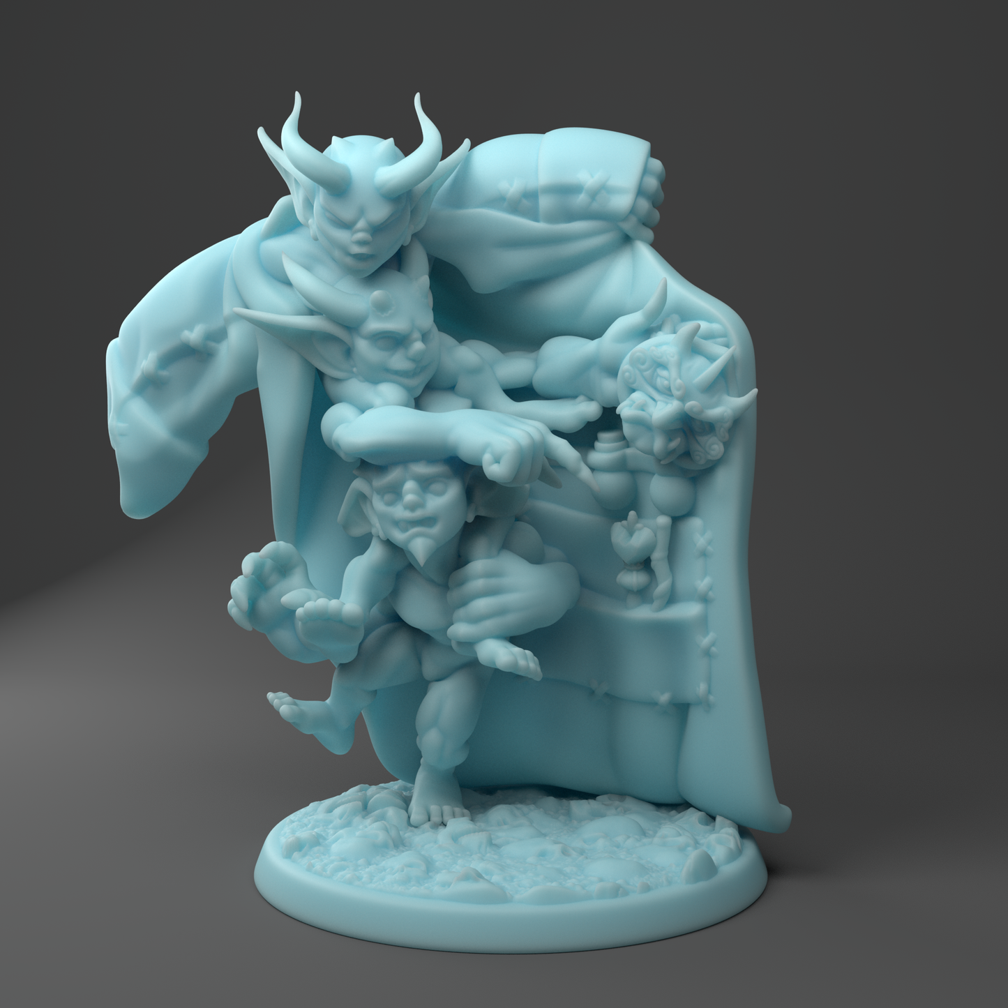 Twin Goddess Miniatures - Stack of Imps, with Coat Version! - 2021 July