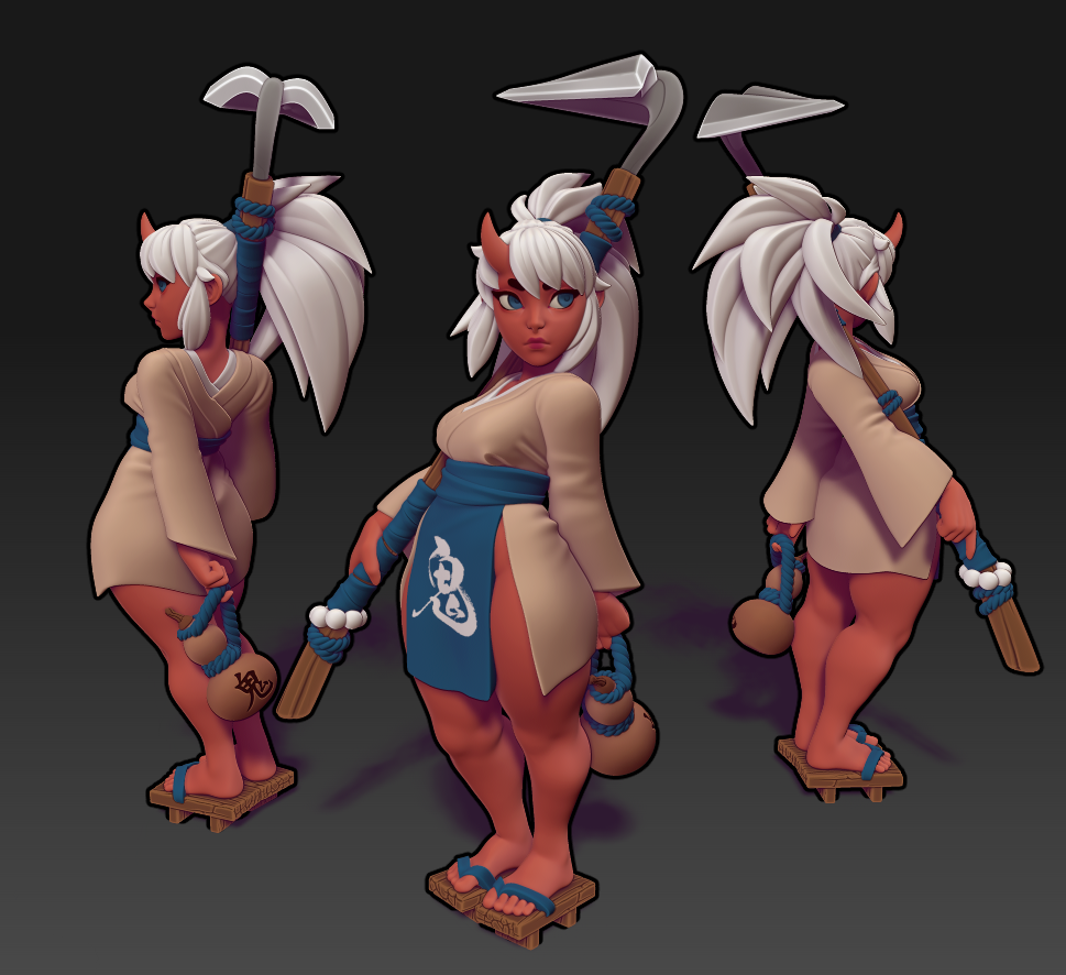 Twin Goddess Miniatures - Kome the Oni farmgirl - 2025 Septmeber