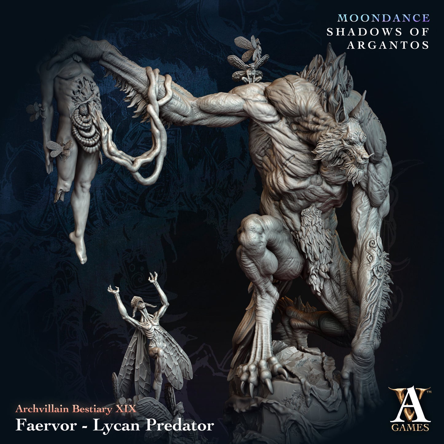 Archvillain Games - Faervor, Lycan Predator - Archvillain Bestiary Vol. XIX 2025 March