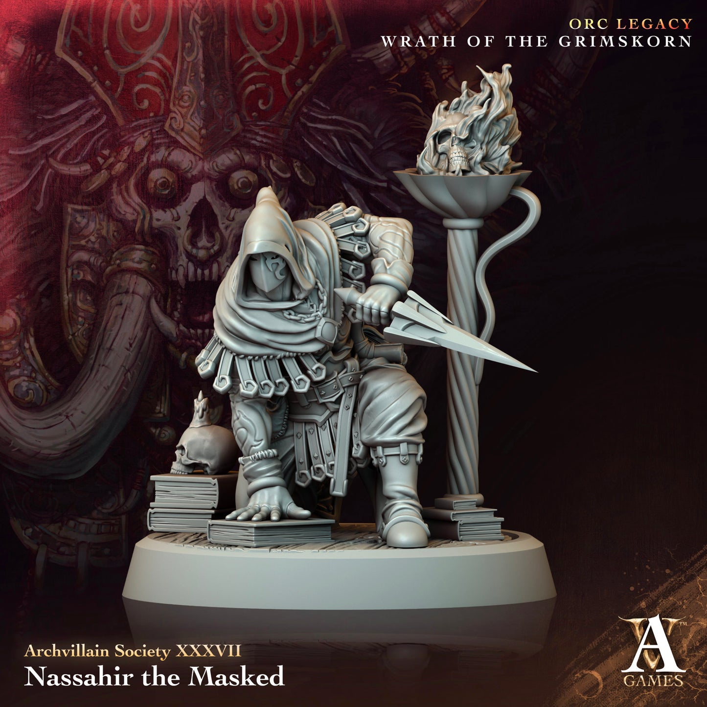 Archvillain Games - Nassahir the Masked - Archvillain Society Vol. XXXVII - Orc Legacy, Wrath of the Grimskorn 2024 July