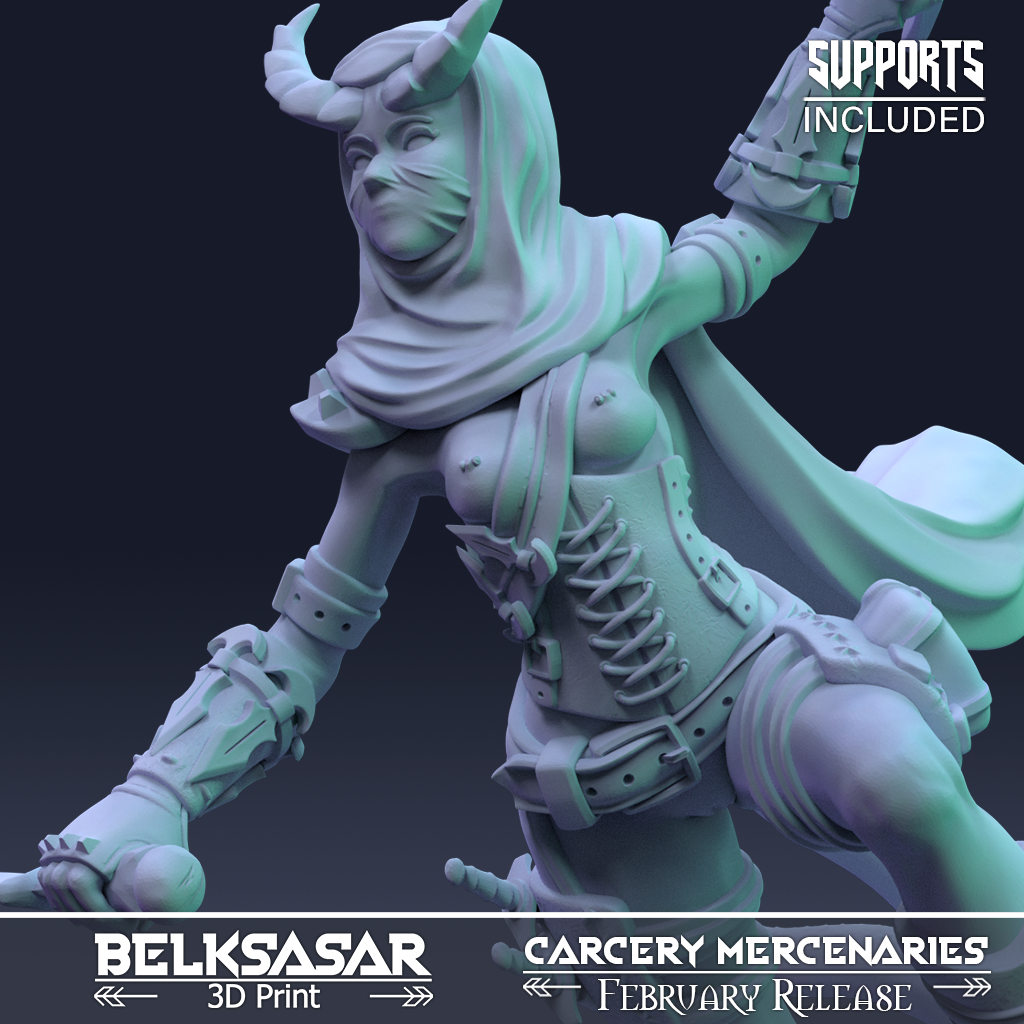 Belksasar - Dahlia Stinger Tiefling - Carcery Mercenaries 2022 February