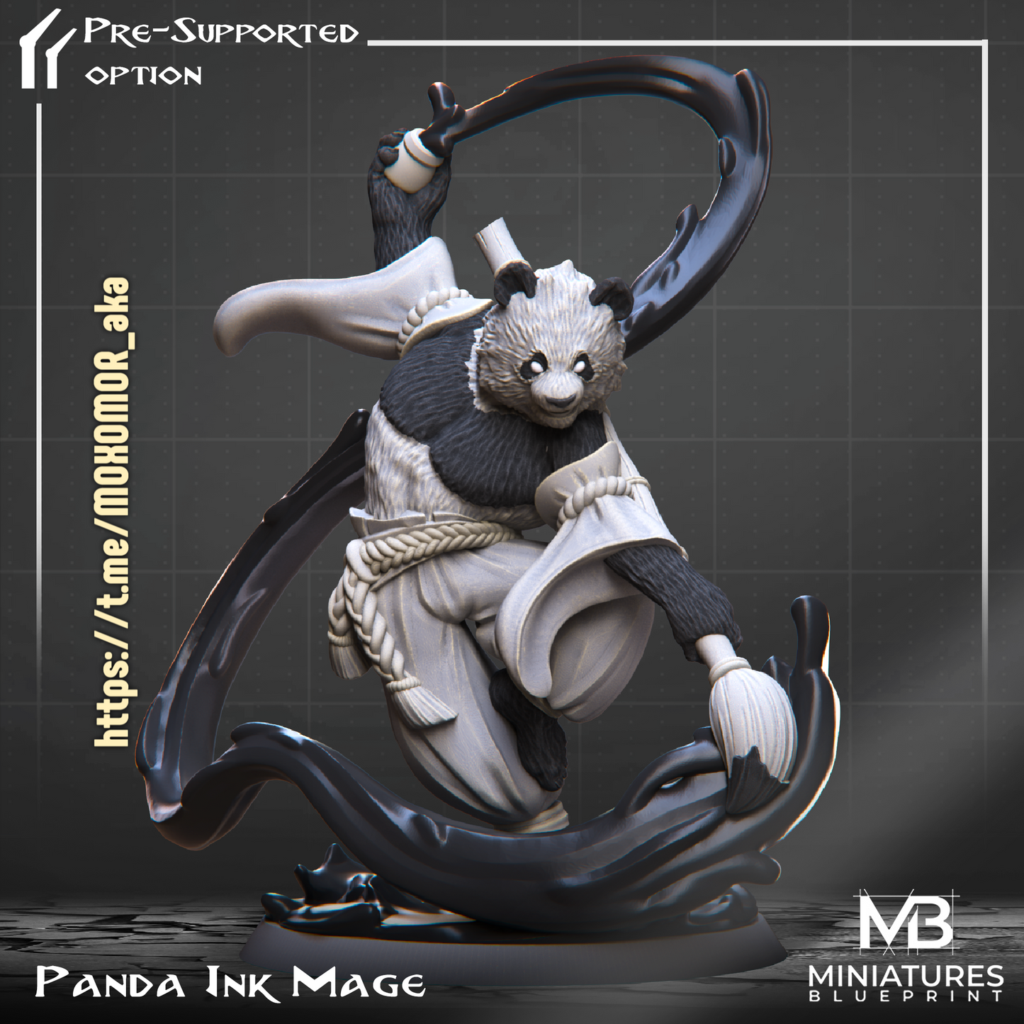 Miniatures Blueprint - Panda Ink Mage - Beast Town