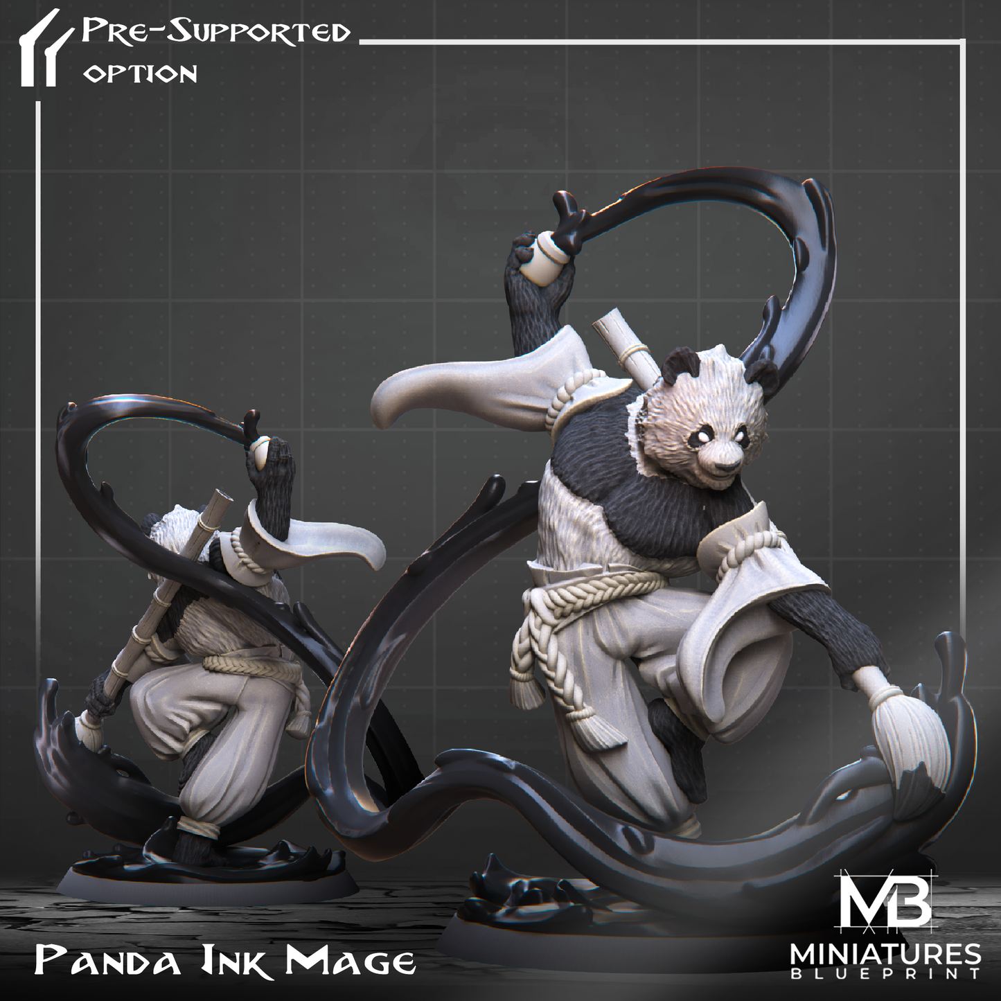 Miniatures Blueprint - Panda Ink Mage - Beast Town