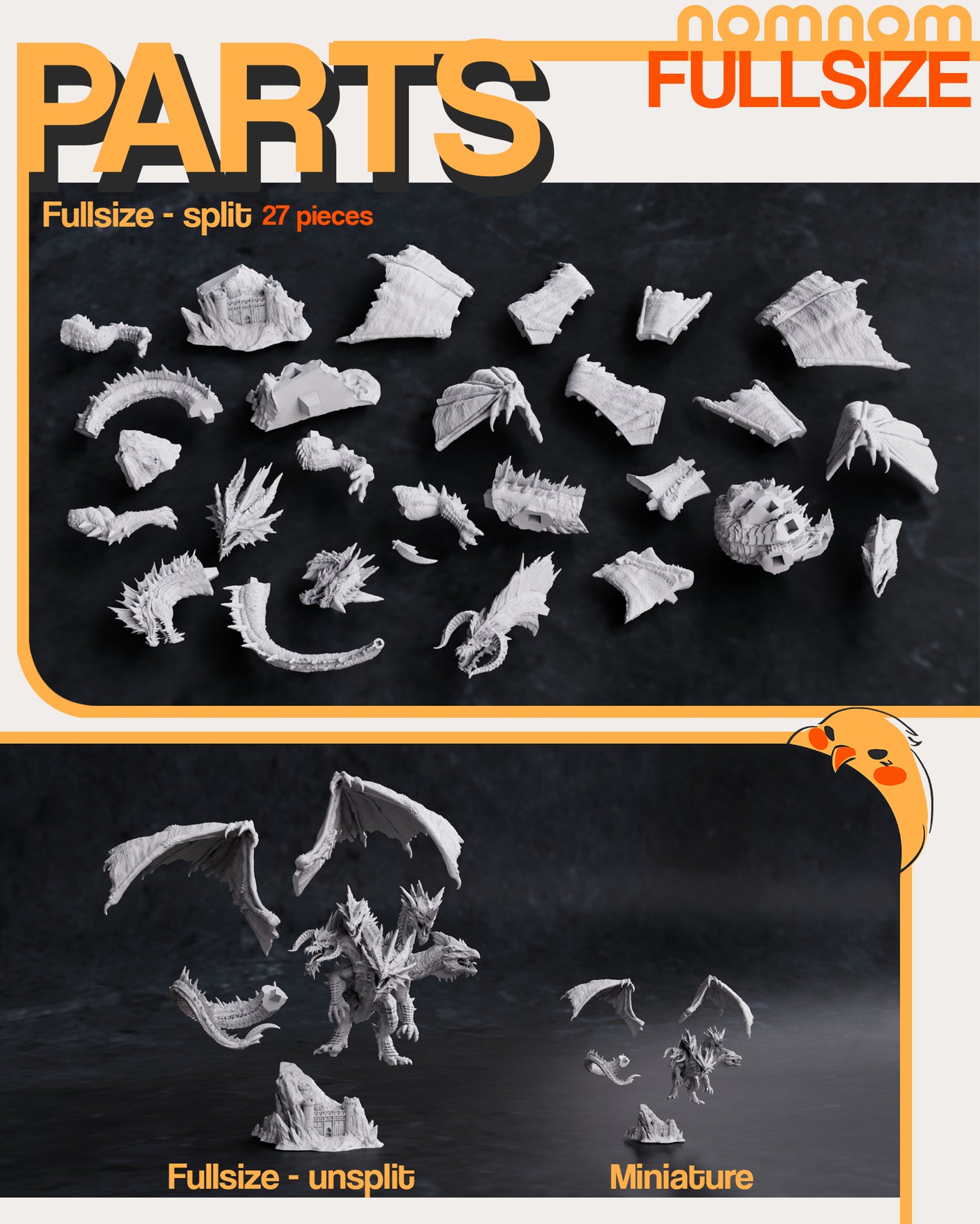 NomNom Figures - Tiamat, Mother of Cromathic Dragons
