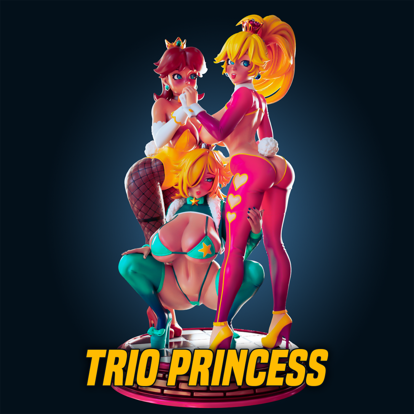 Officer Rhu - Trio Princess, Princess Peach, Princess Daisy and PrincessRosalina