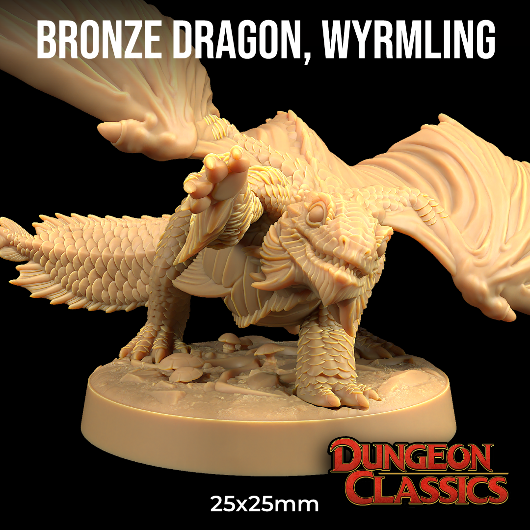 Dungeon Classics - Bronze Dragon Wyrmling 2024 November Release 35mm