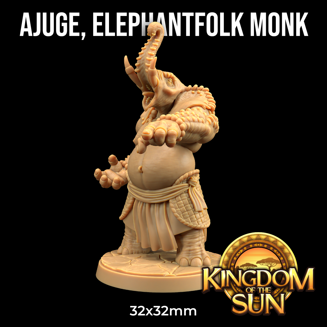 Dragons Trappers Lodge - Ajuge, Loxodon Monk - Kingdom of the Sun 2025 April