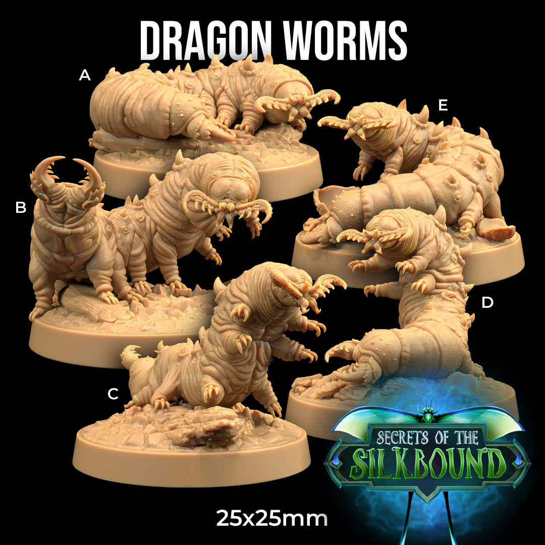 Dragons Trappers Lodge - Dragon Worms (Small) - Secrets of The Silkbound 2025 July
