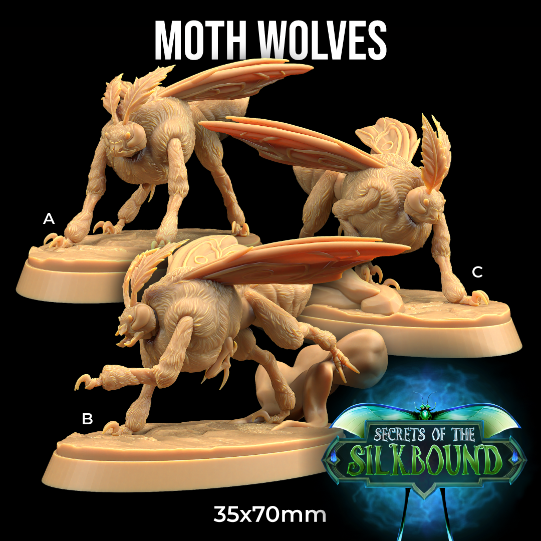 Dragons Trappers Lodge - Moth Wolves (Large) - Secrets of The Silkbound 2025 July
