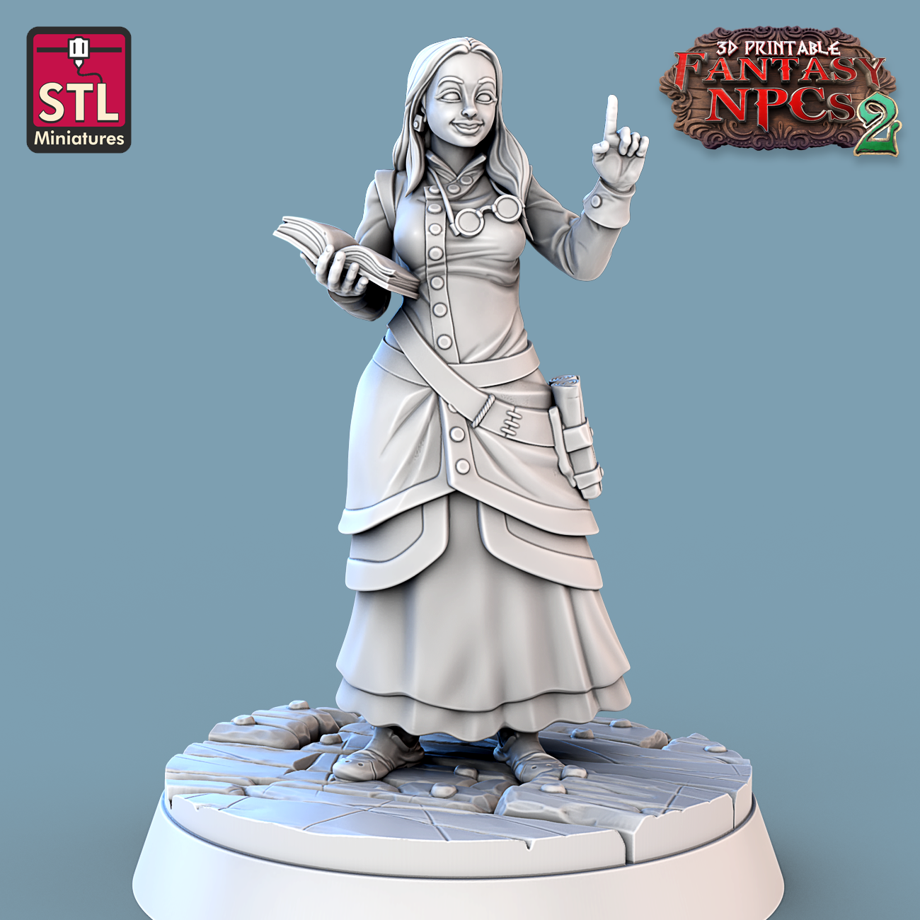 STL Miniatures - Professor A - Fantasy NPCs 2