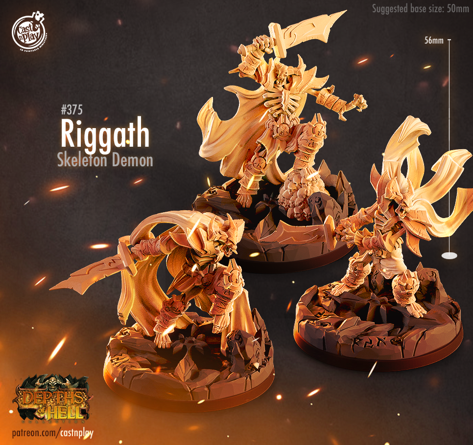 Cast n Play - Riggath, Skeleton Demon - Depths of Hell 2021 June